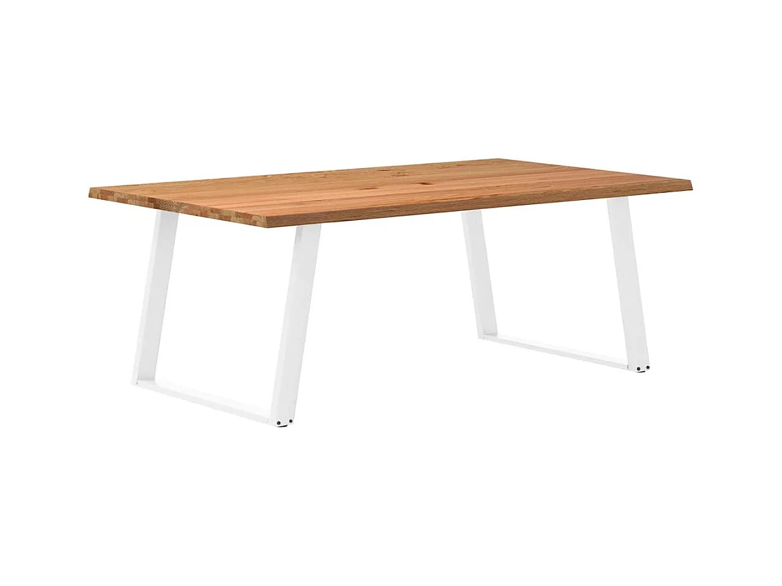 Table à manger et bord naturel bois massif chêne rectangulaire