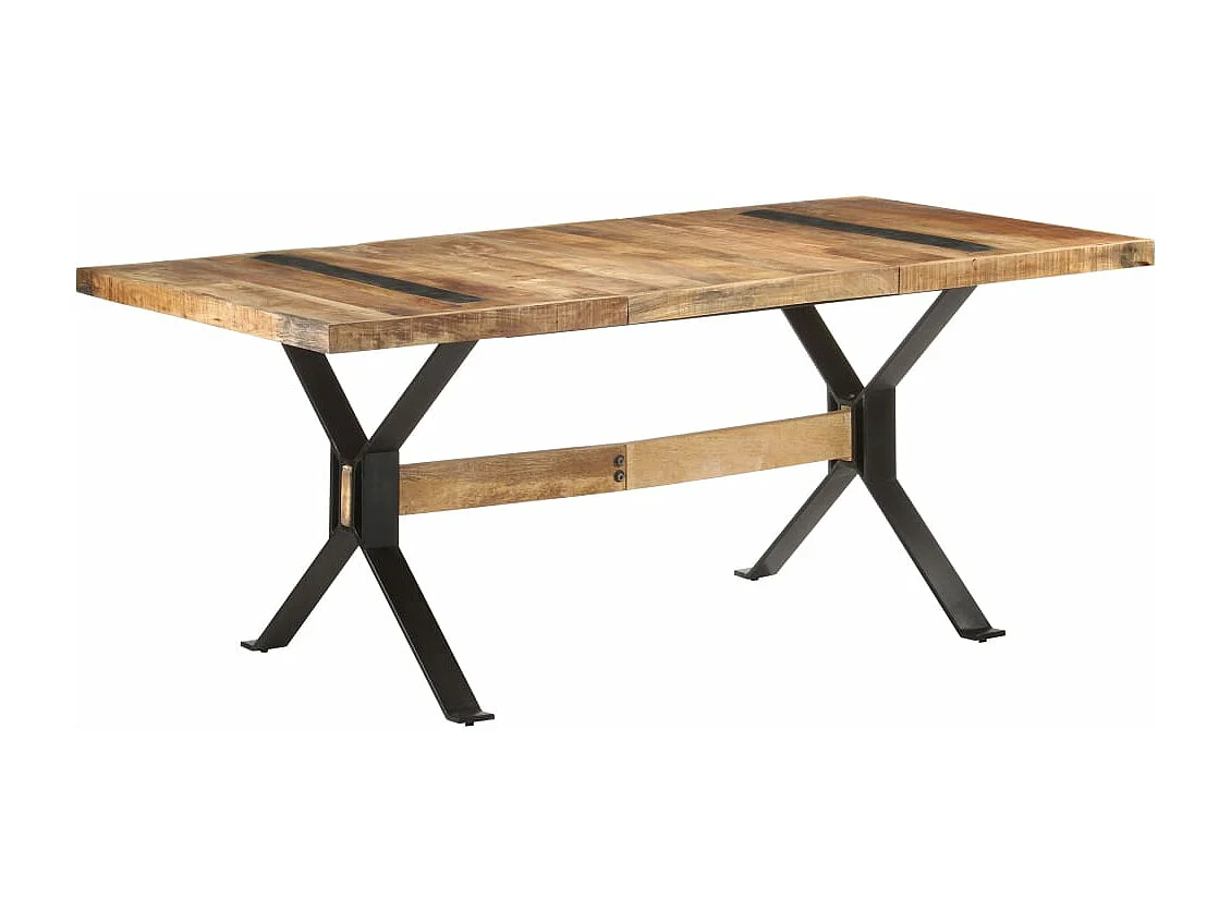 Table de salle à manger 180x90x76 cm Bois de manguier brut