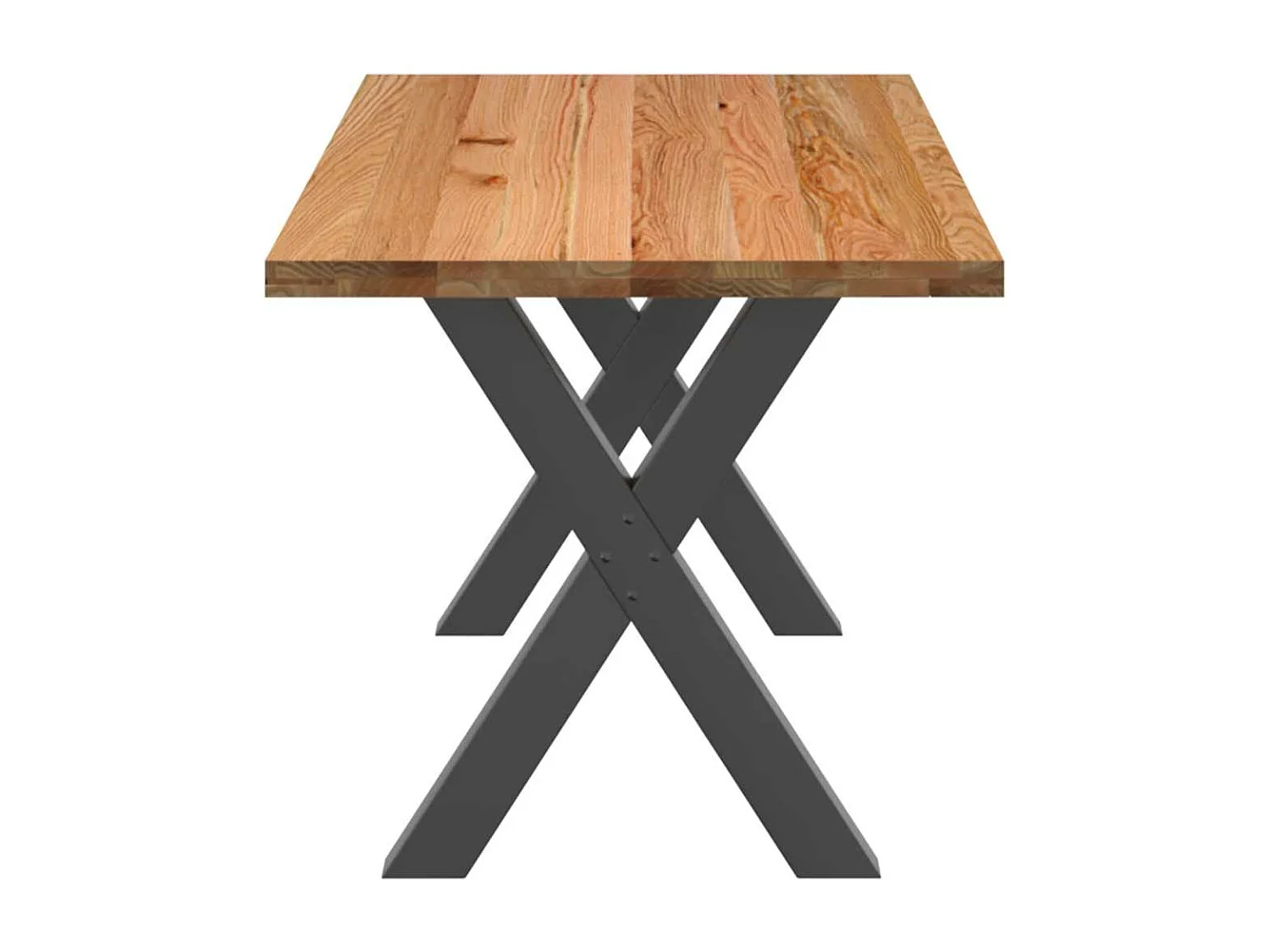 Table à manger et bord naturel bois massif chêne rectangulaire