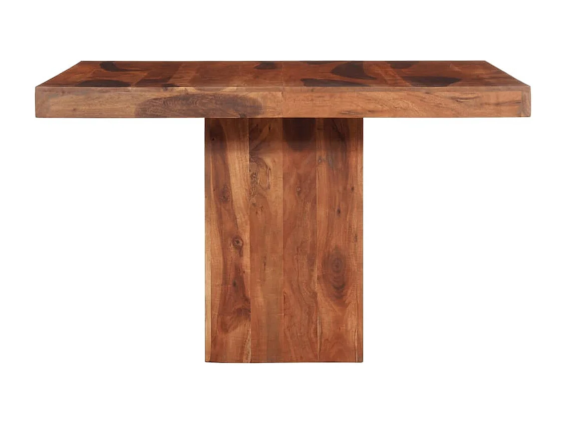 Mesa de jantar 120x120x77 cm madeira maciça de acácia