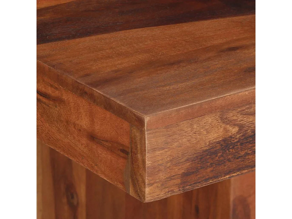 Mesa de jantar 120x120x77 cm madeira maciça de acácia