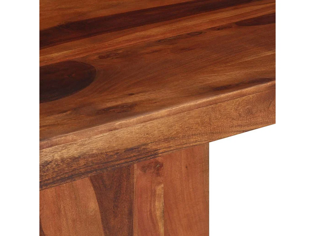 Mesa de jantar 120x120x77 cm madeira maciça de acácia