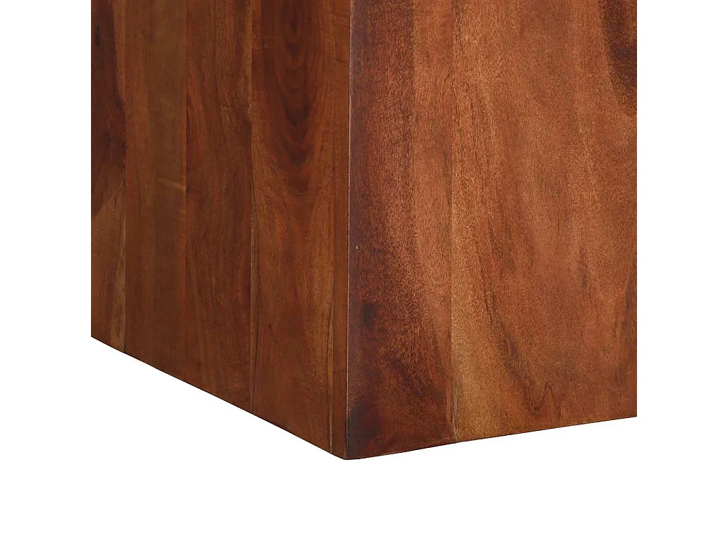 Mesa de jantar 120x120x77 cm madeira maciça de acácia