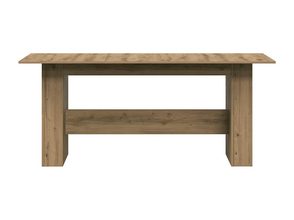 Tavolo da pranzo artigianale in rovere 180x90x76 cm in legno ingegnerizzato