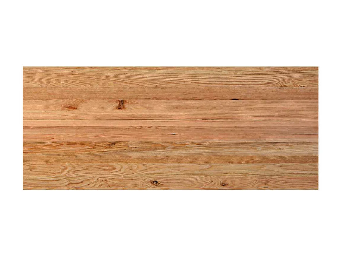 Table à manger marron clair bois de chêne massif rectangulaire