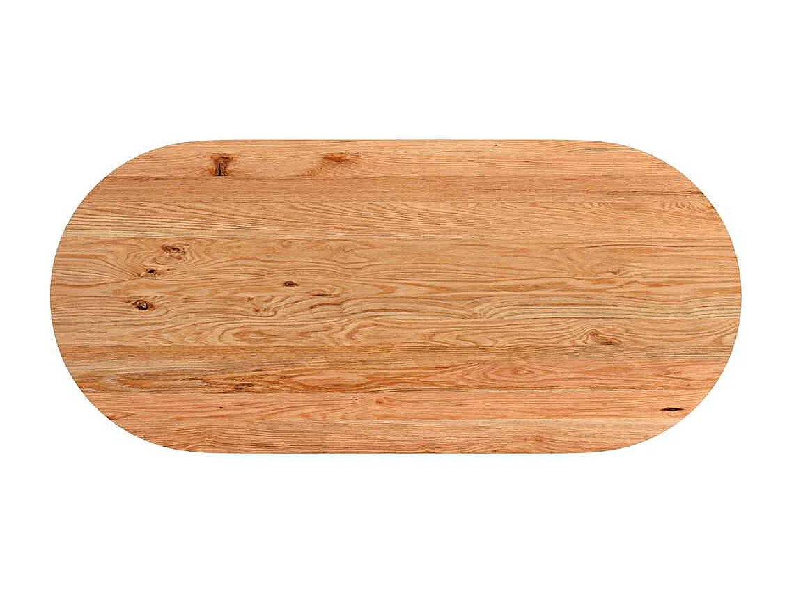 Table à manger 220x100x74 cm bois de chêne massif ovale