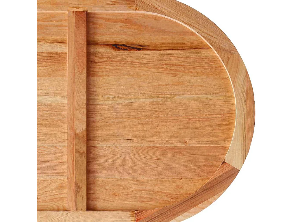 Table à manger 220x100x74 cm bois de chêne massif ovale