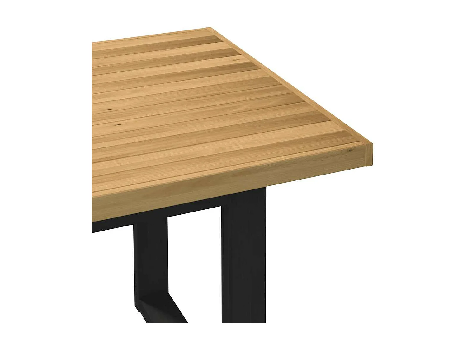 Table à manger NOAIN pieds en forme de U 180x90x75cm massif pin