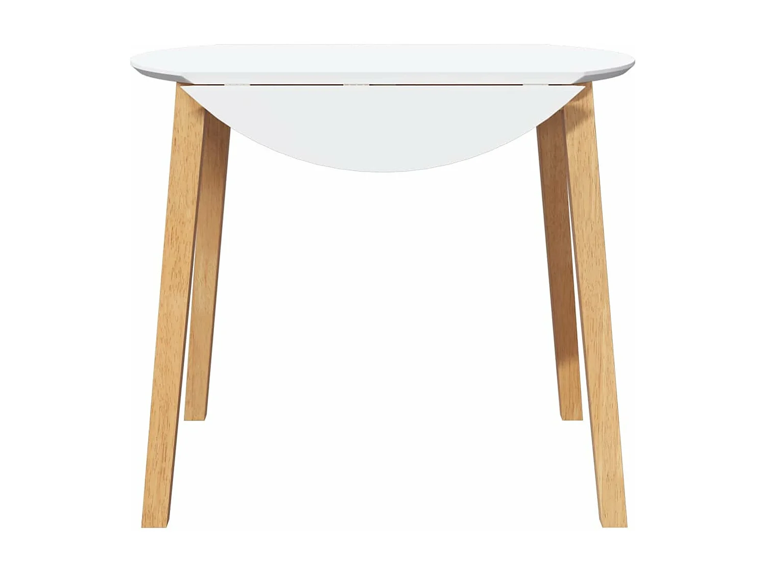 Tavolo da pranzo in legno massello naturale e gomma