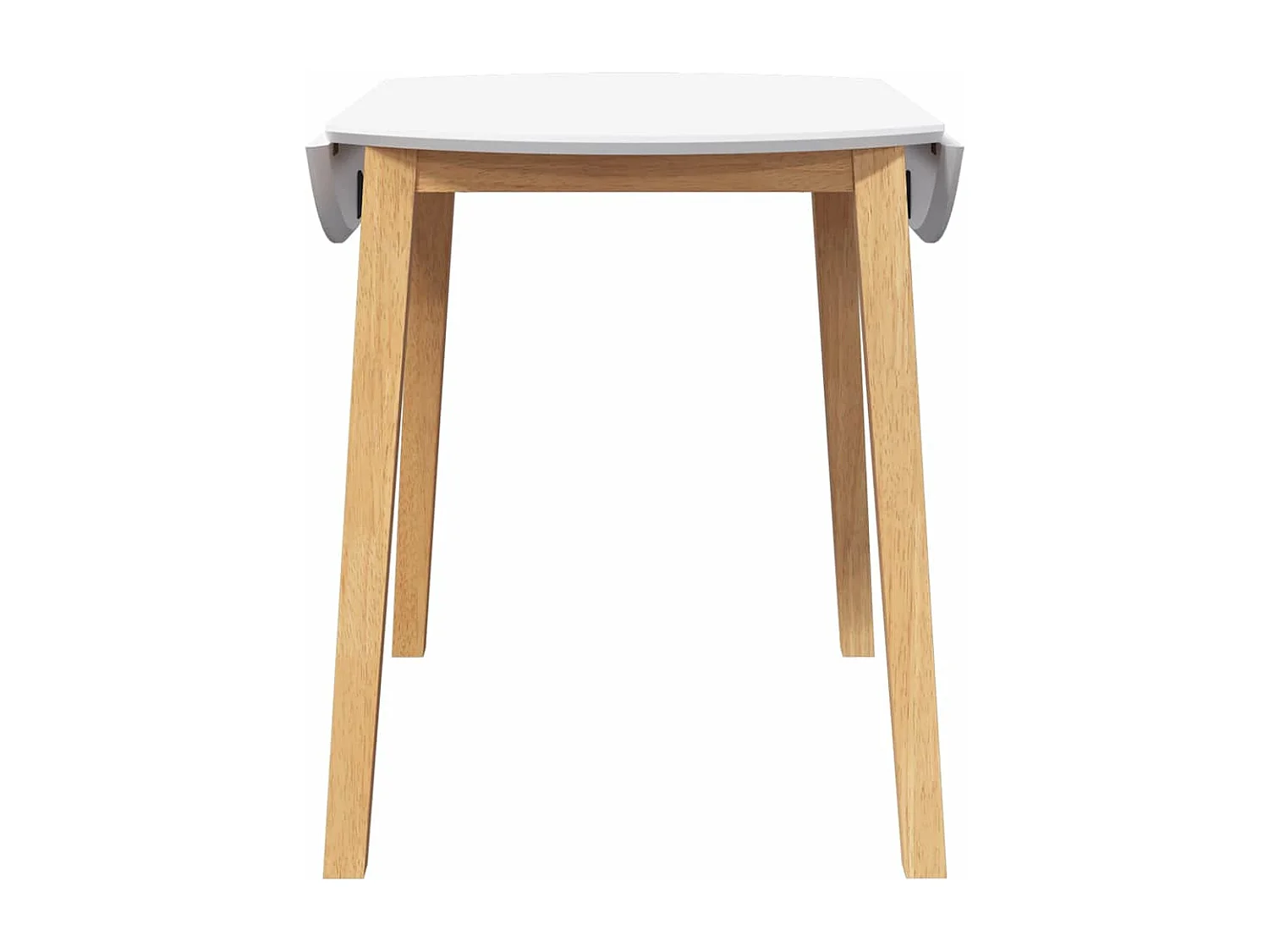 Tavolo da pranzo in legno massello naturale e gomma