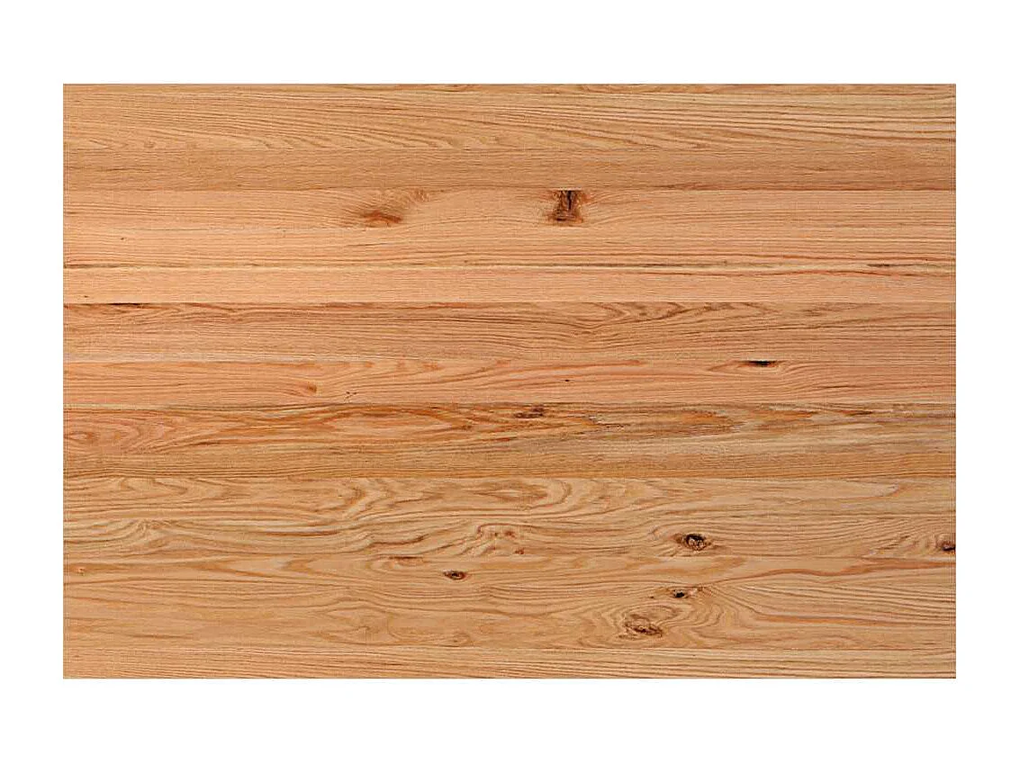 Table à manger marron clair bois de chêne massif rectangulaire