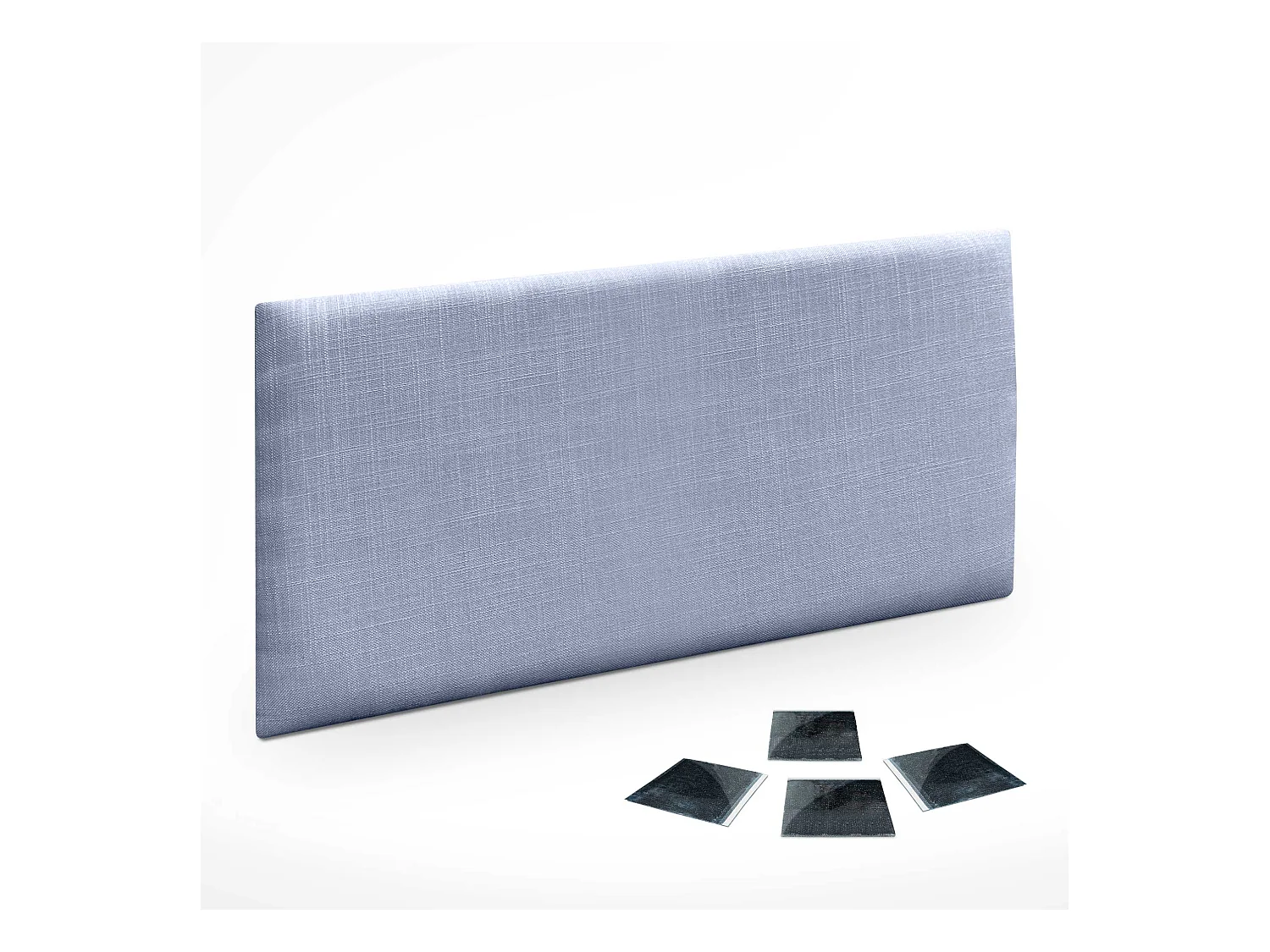 DHOME Ensemble de 1 Panneau mural en lin autocollant, absorption acoustique, protection contre les chocs et têtes de lit (Bleu, 60x50cm, x1)