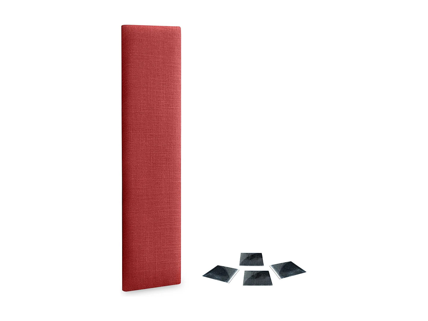 DHOME Ensemble de 1 Panneau mural en lin autocollant, absorption acoustique, protection contre les chocs et têtes de lit (Rouge, 60x20cm, x1)