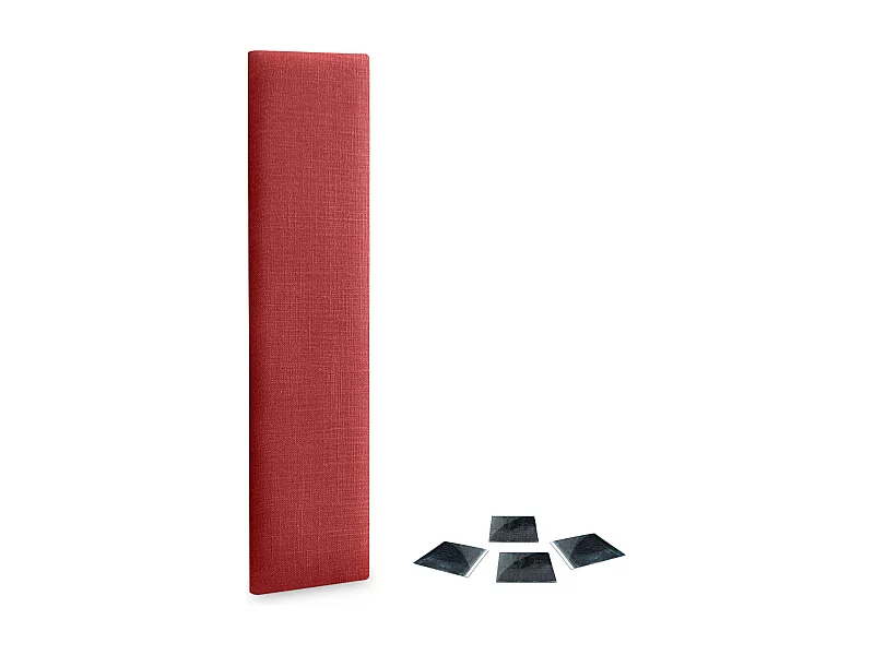 DHOME Ensemble de 1 Panneau mural en lin autocollant, absorption acoustique, protection contre les chocs et têtes de lit (Rouge, 60x20cm, x1)
