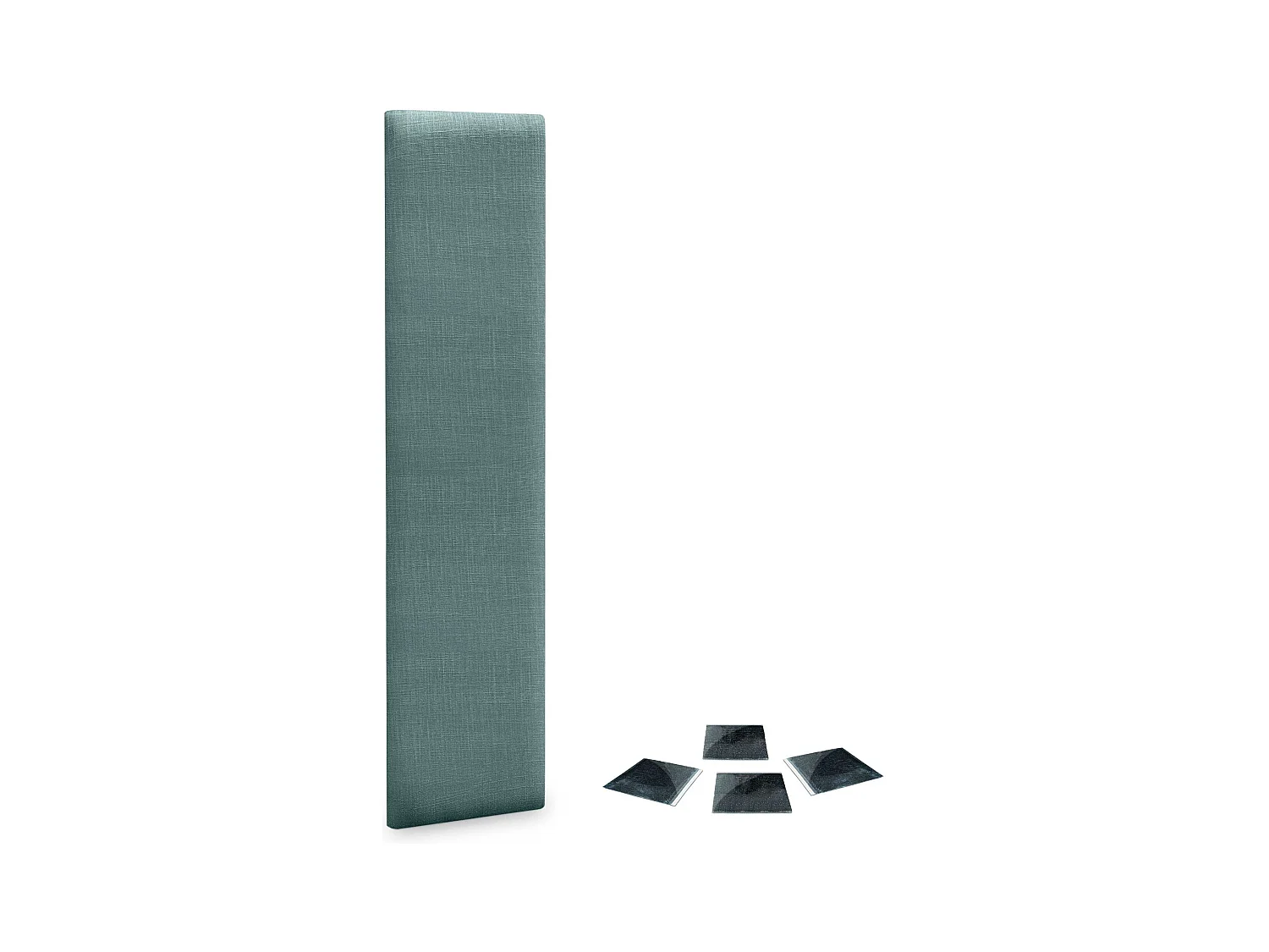 DHOME Juego de 1 Panel Tapizado de Lino Pack Autoadhesivos para Pared Acústicos Absorbentes Protección Impactos Cabeceros (Turquesa, 60x30cm, x1)