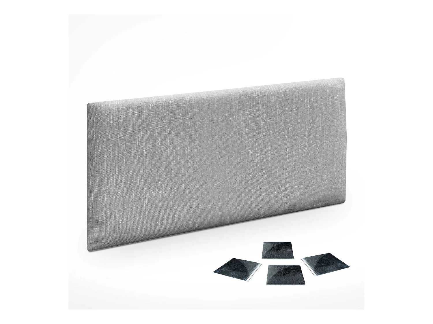 DHOME Ensemble de 1 Panneau mural en lin autocollant, absorption acoustique, protection contre les chocs et têtes de lit (Gris Clair, 60x40cm, x1)