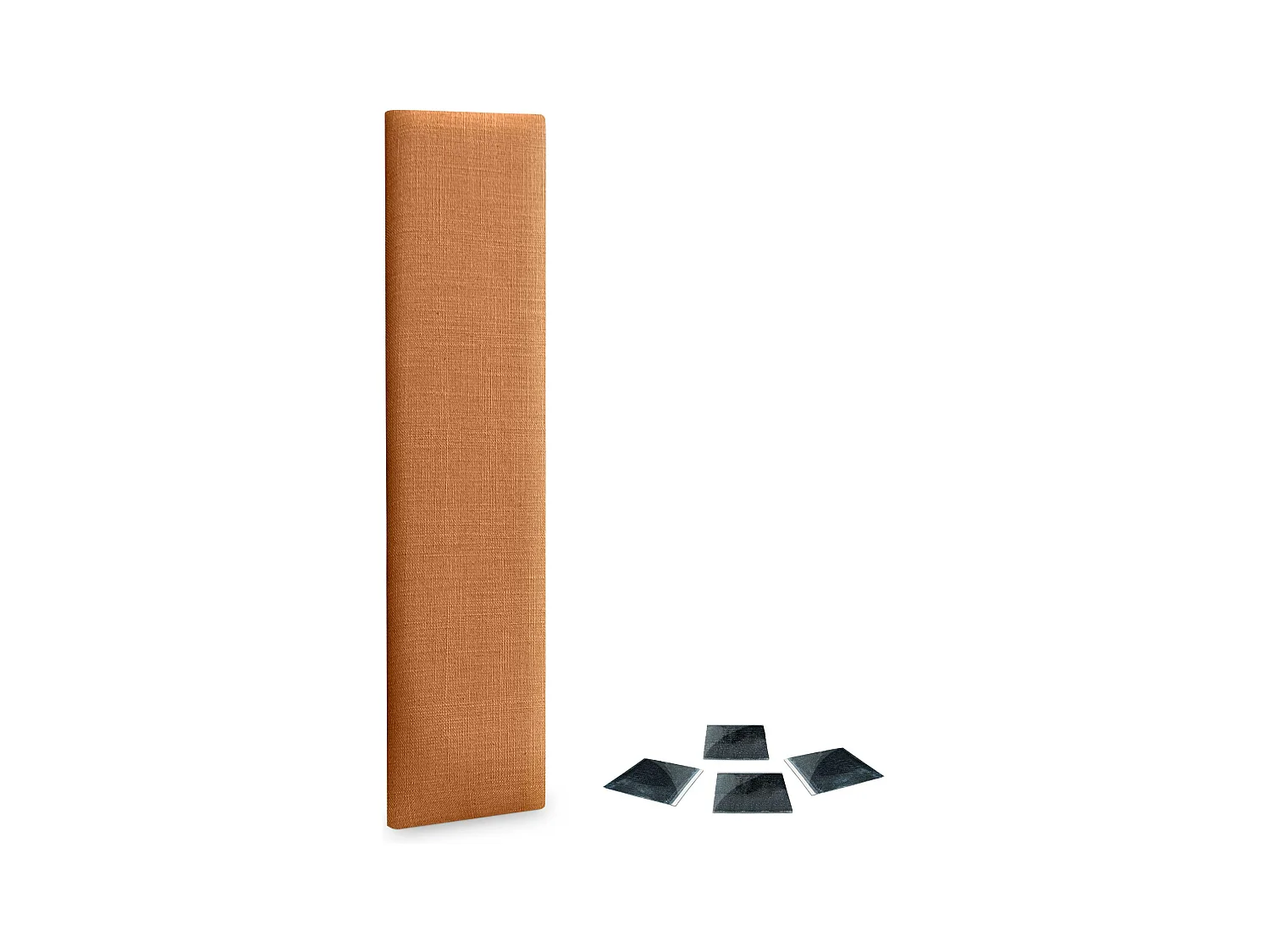 DHOME Ensemble de 1 Panneau mural en lin autocollant, absorption acoustique, protection contre les chocs et têtes de lit (Orange, 60x20cm, x1)