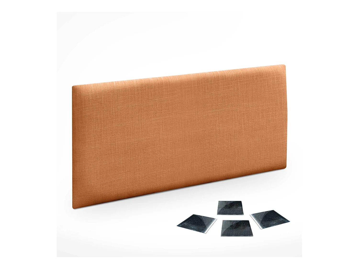 DHOME Ensemble de 1 Panneau mural en lin autocollant, absorption acoustique, protection contre les chocs et têtes de lit (Orange, 50x40cm, x1)