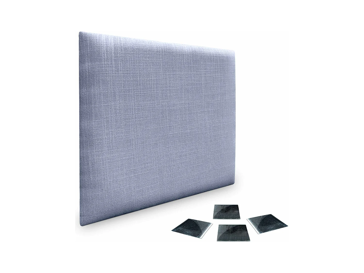 DHOME Ensemble de 1 Panneau mural en lin autocollant, absorption acoustique, protection contre les chocs et têtes de lit (Bleu, 50x50cm, x1)