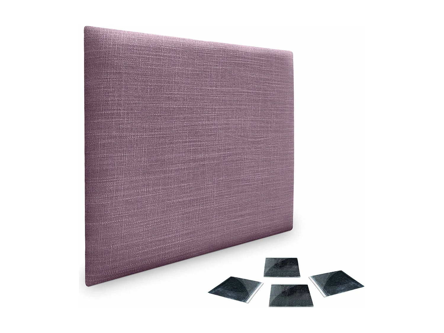 DHOME Ensemble de 1 Panneau mural en lin autocollant, absorption acoustique, protection contre les chocs et têtes de lit (Lilas, 60x60cm, x1)