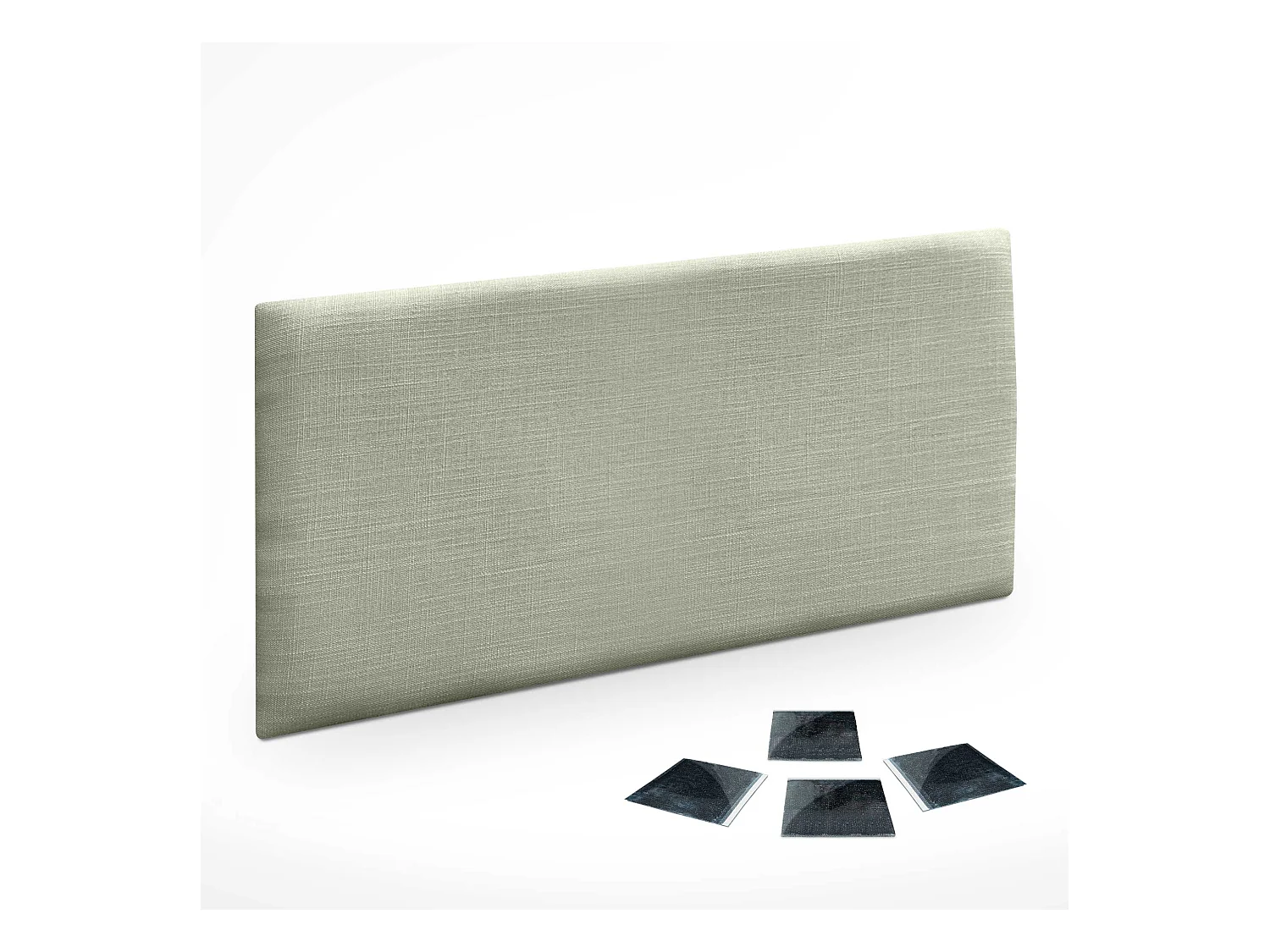 DHOME Ensemble de 1 Panneau mural en lin autocollant, absorption acoustique, protection contre les chocs et têtes de lit (Vert, 50x30cm, x1)