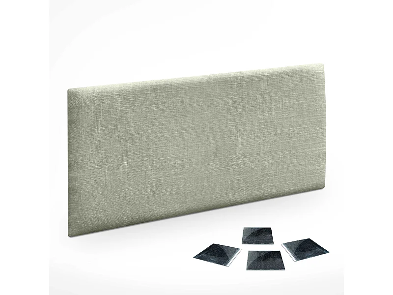 DHOME Ensemble de 1 Panneau mural en lin autocollant, absorption acoustique, protection contre les chocs et têtes de lit (Vert, 50x30cm, x1)