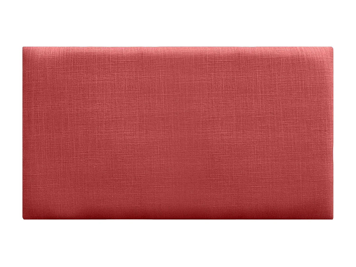 DHOME Set aus 1 mit Leinen gepolsterten selbstklebenden Paneel für Wände - Schallabsorbierend, Stoßschutz, Kopfteil-Dekoration (Rot, 50x40cm, x1)