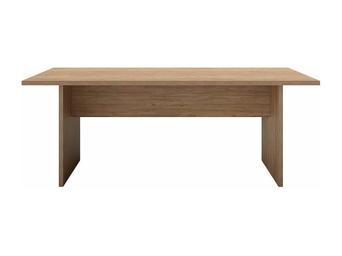 APPA - Table Repas 200cm Plateau Aspect bois Pieds effet Tasseaux