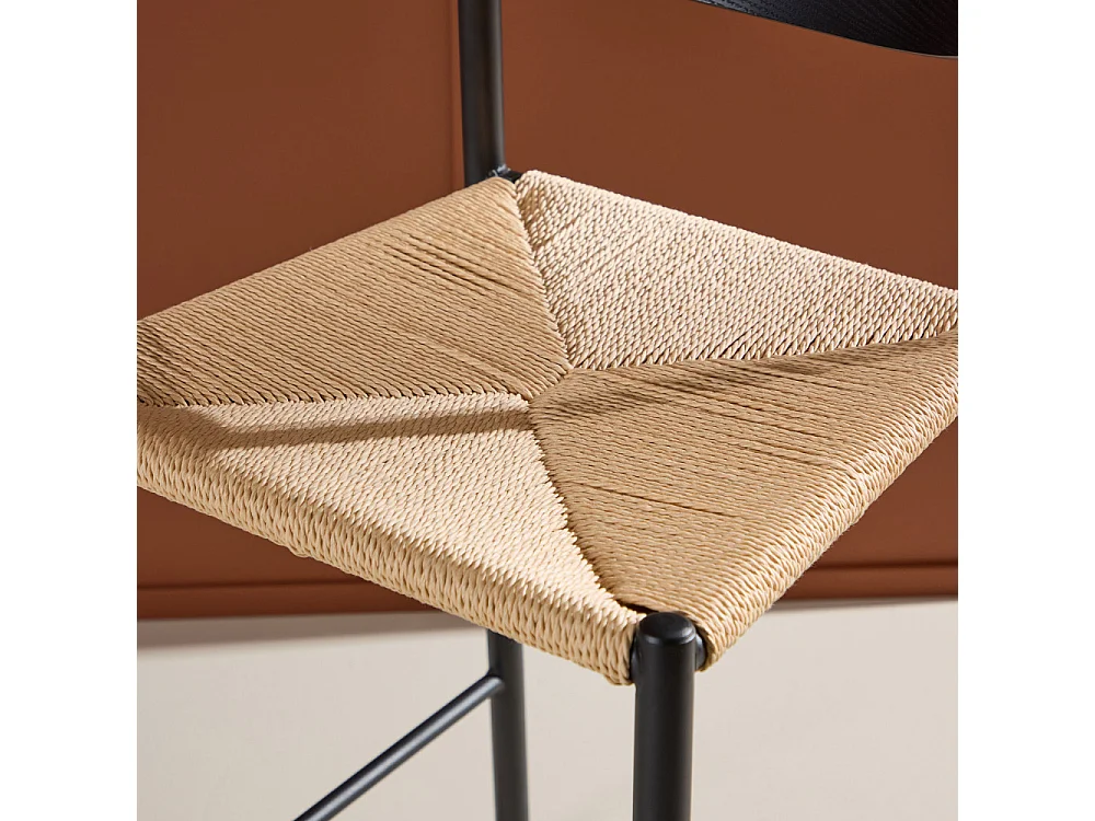 Chaise de Bar Design "Polly" 101cm Noir