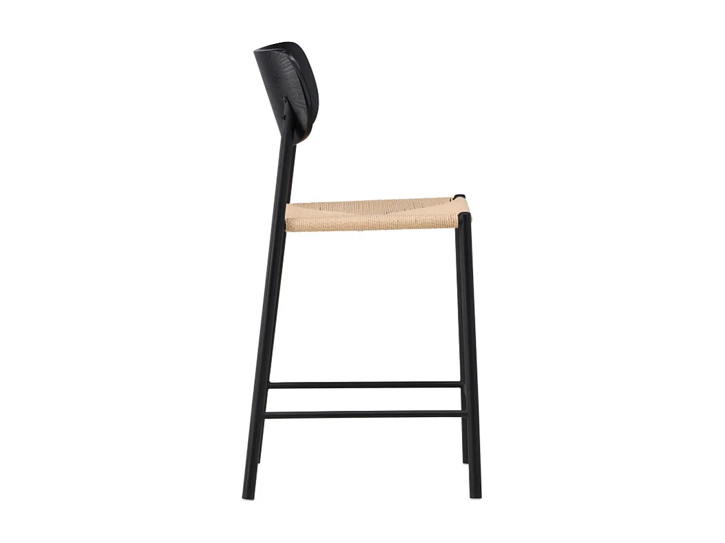 Chaise de Bar Design "Polly" 101cm Noir