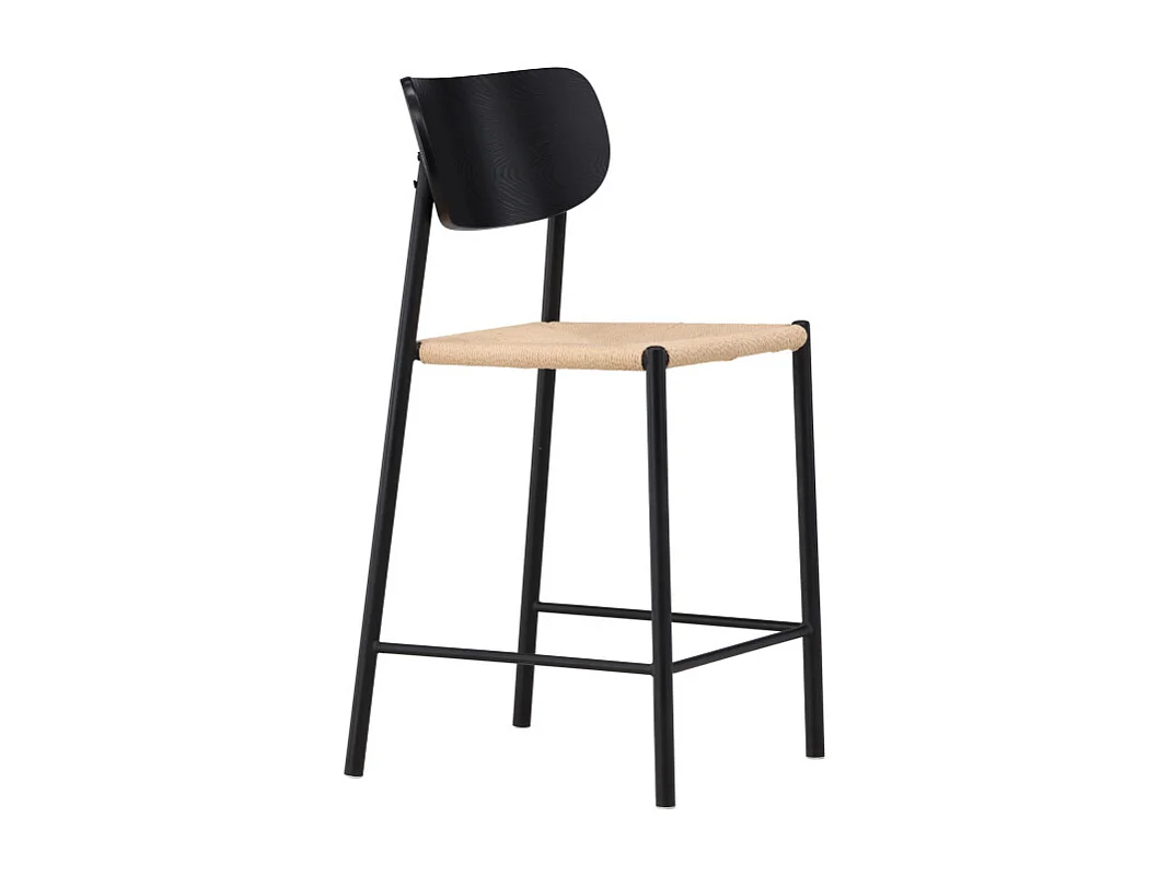 Chaise de Bar Design "Polly" 101cm Noir