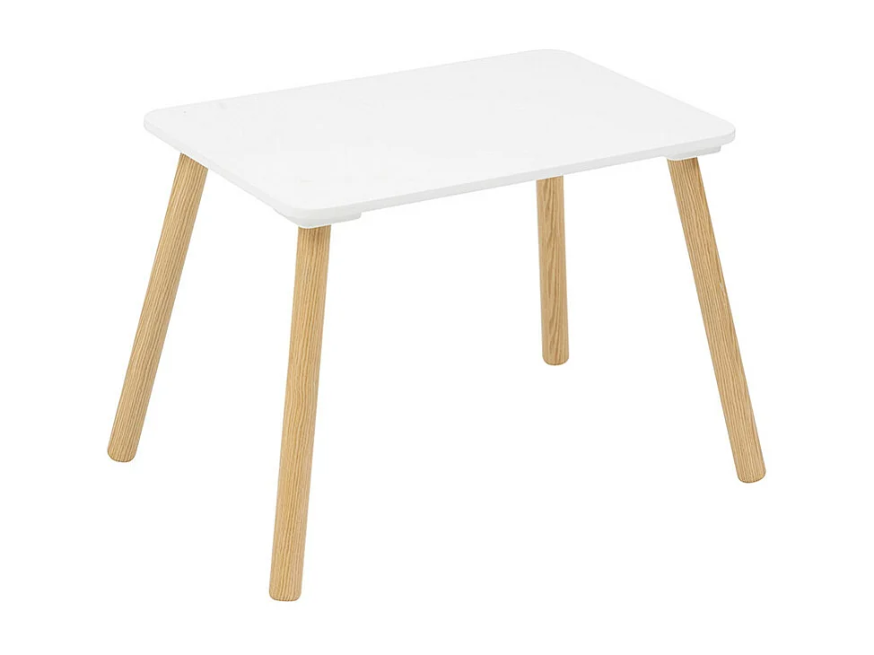 Table Enfant & 2 Chaises "Alex" 58cm Blanc