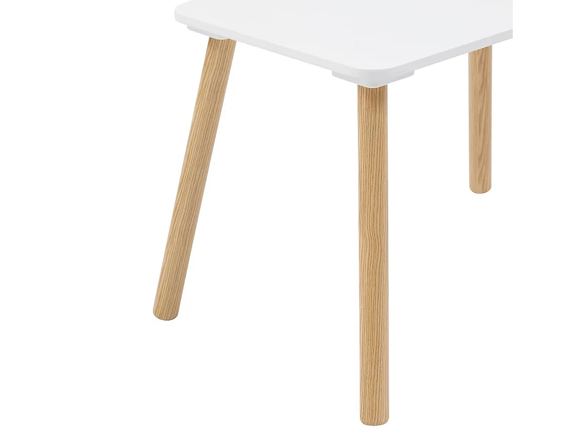 Table Enfant & 2 Chaises "Alex" 58cm Blanc