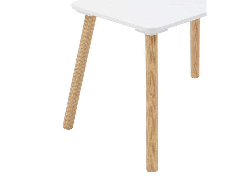 Table Enfant & 2 Chaises "Alex" 58cm Blanc