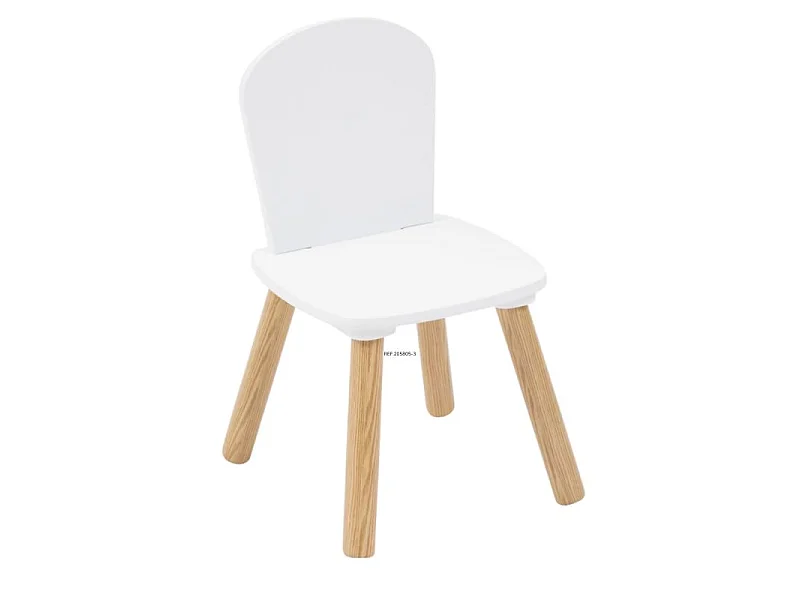 Table Enfant & 2 Chaises "Alex" 58cm Blanc