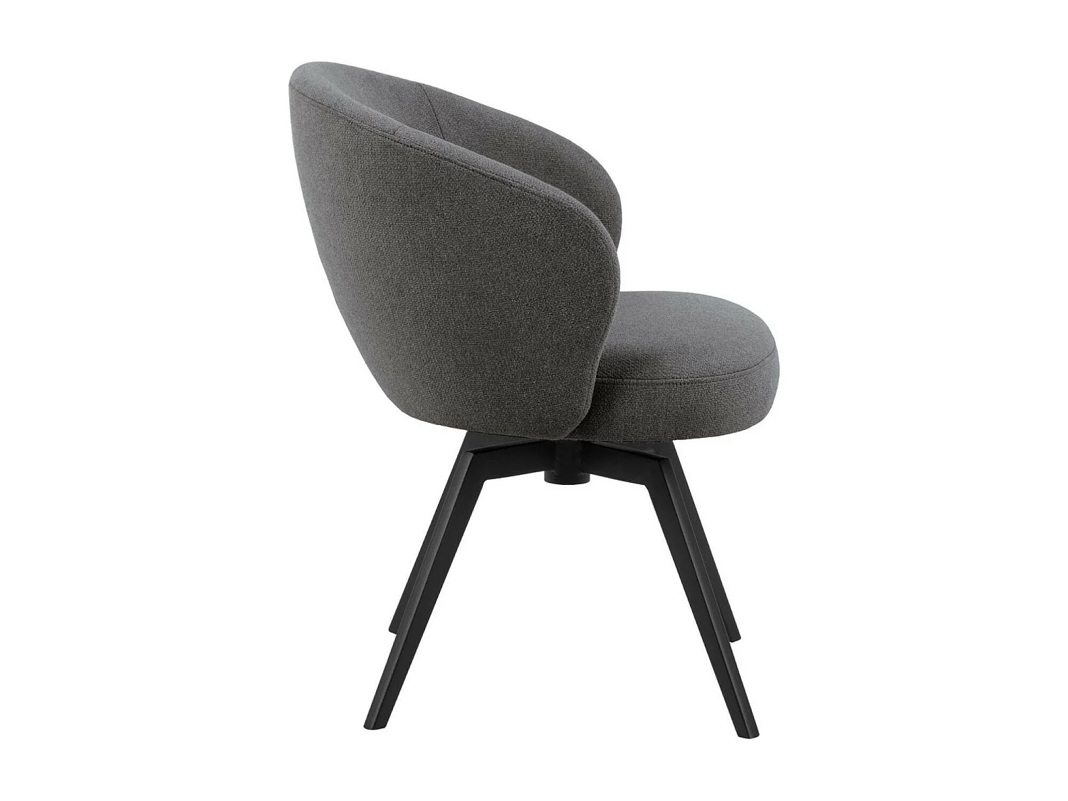 Chaise de salle à manger pivotante en métal et tissu - LENA