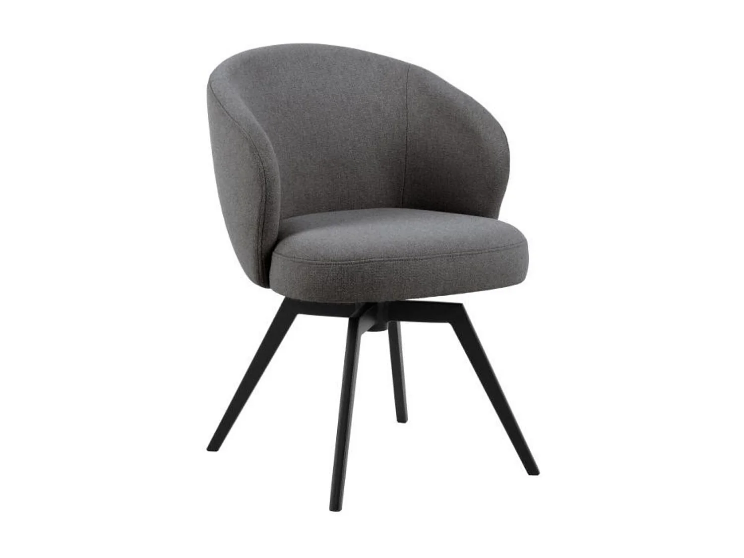 Chaise de salle à manger pivotante en métal et tissu - LENA