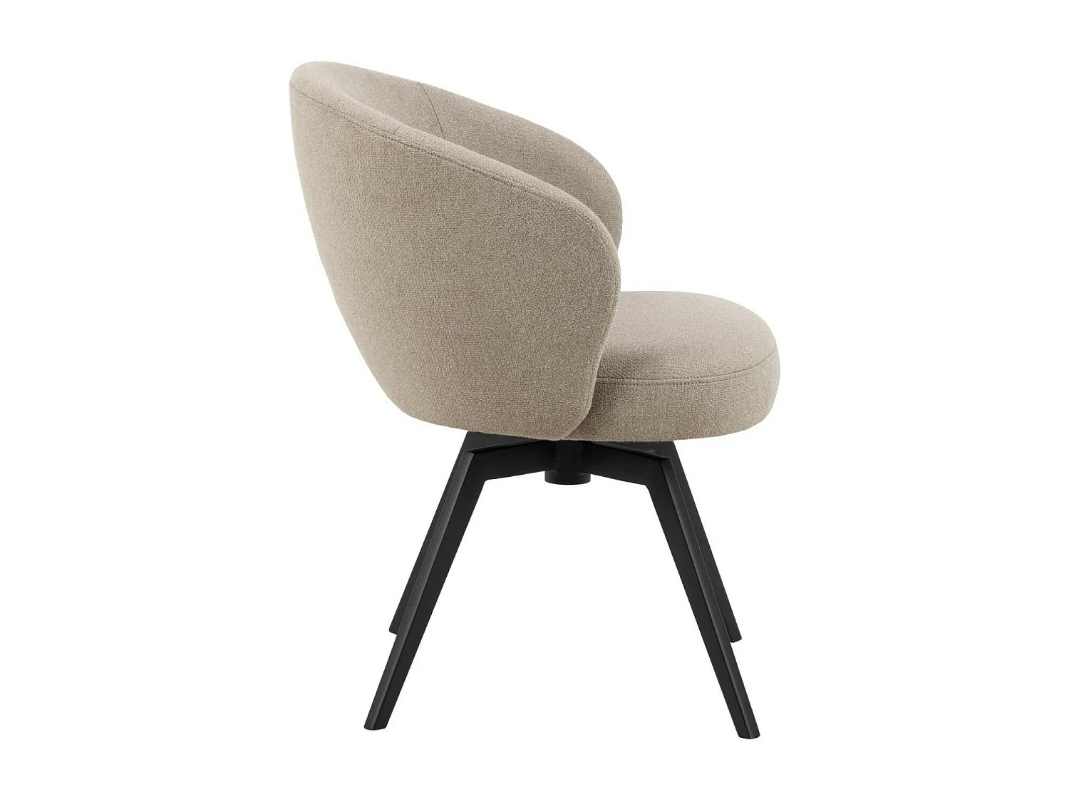 Chaise de salle à manger pivotante en métal et tissu - LENA