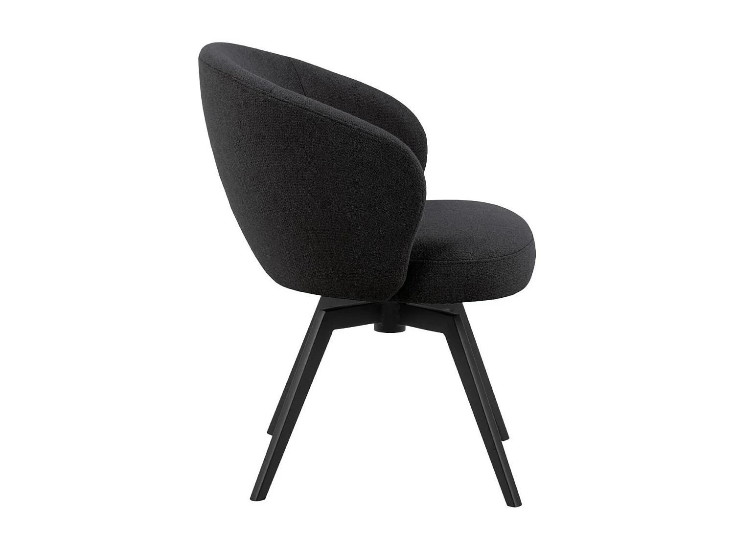 Chaise de salle à manger pivotante en métal et tissu - LENA