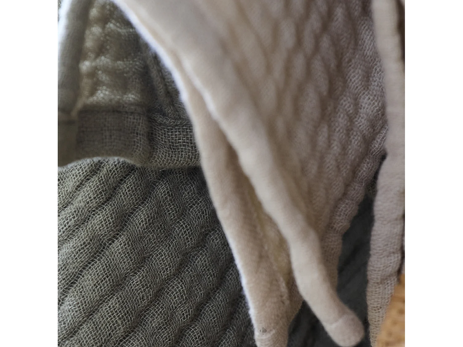 Trio de torchon de cuisine 40x60 cm mousseline de coton KEA TABLE bleu marine