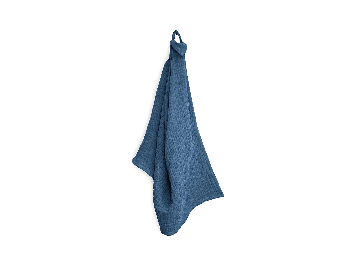 Trio de torchon de cuisine 40x60 cm mousseline de coton KEA TABLE bleu marine