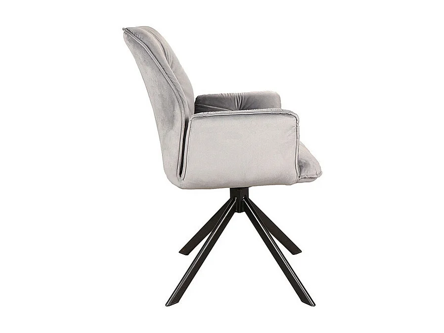 Krzesło tapicerowane BOOGIE II VELVET szare