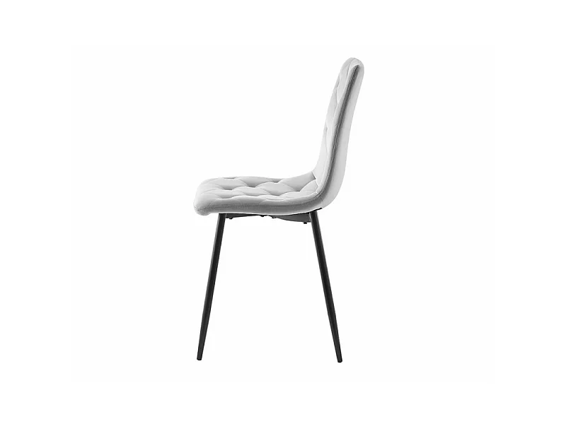 Krzesło tapicerowane JERRY VELVET jasnoszare