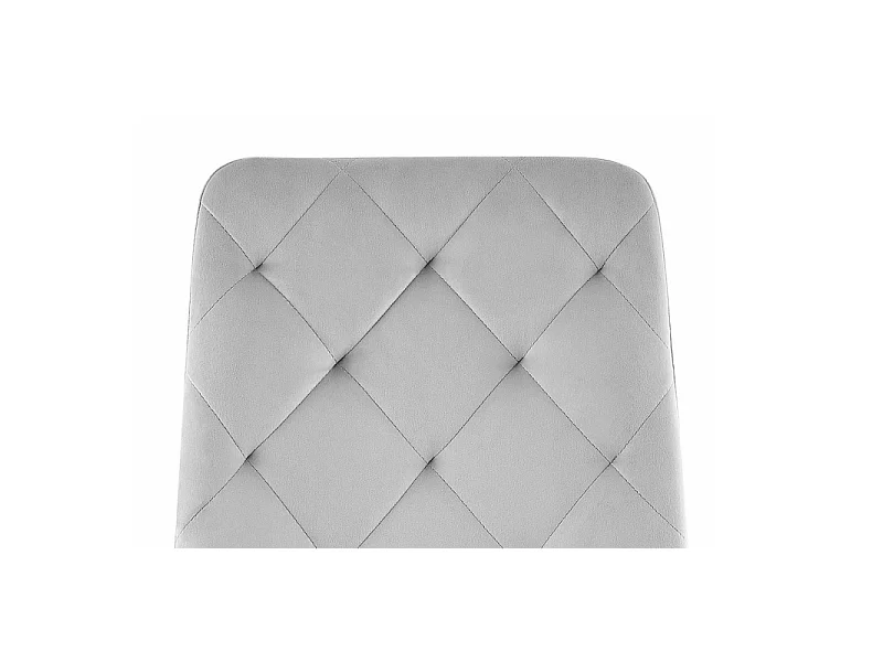 Krzesło tapicerowane JERRY VELVET jasnoszare