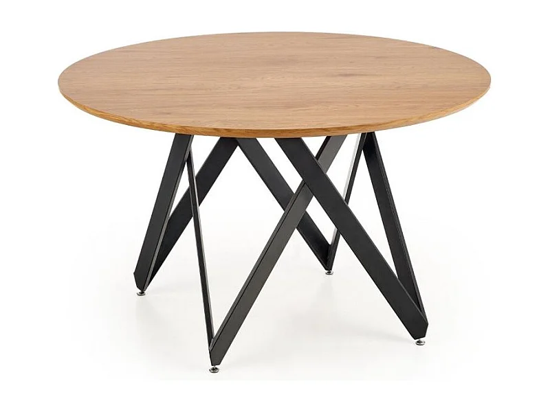 Stół MOZAMBIK 120x120 dąb/czarny