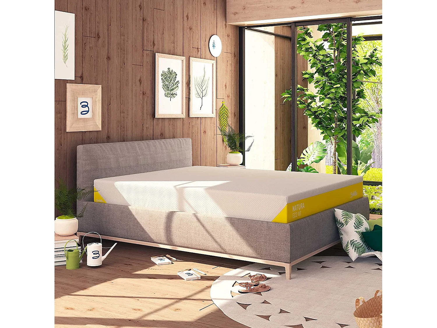 Materasso Lattice Natura Eco 18 cm con Fodera Sfoderabile in Cotone Naturale, Singolo misura 80x190 cm