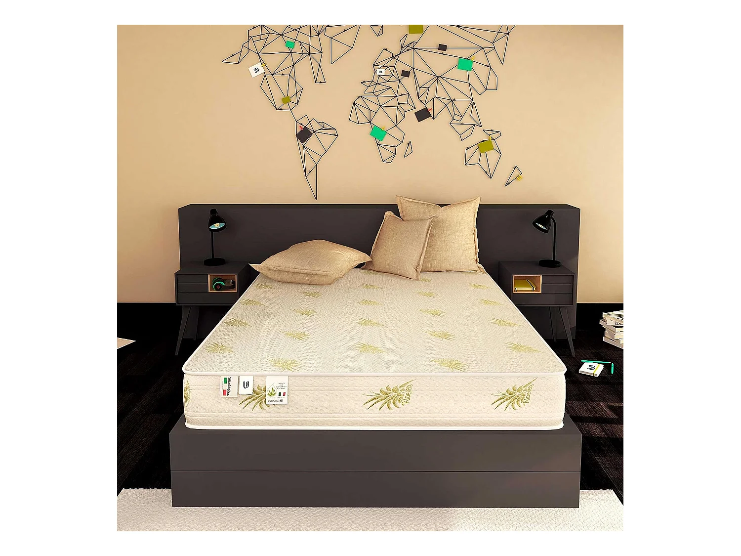 Materasso Memory 30 cm Duck Premium Plus con fodera Aloe Vera Matrimoniale misura 140x190 cm
