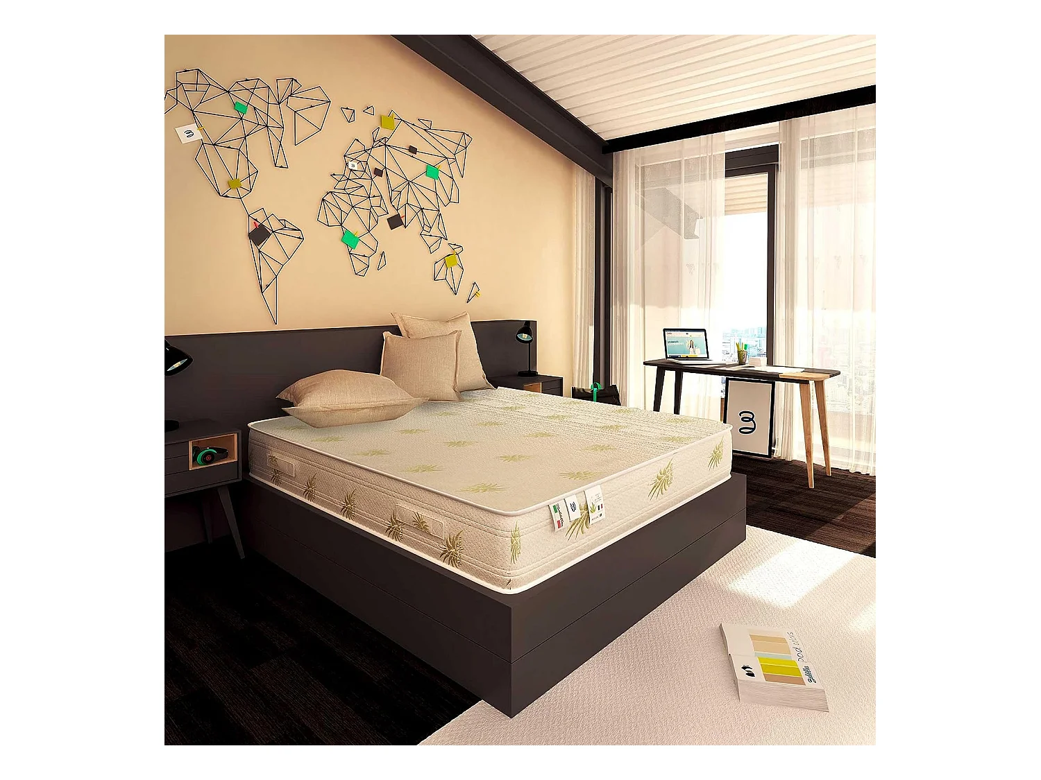 Materasso Memory 30 cm Duck Premium Plus con fodera Aloe Vera Matrimoniale misura 140x190 cm