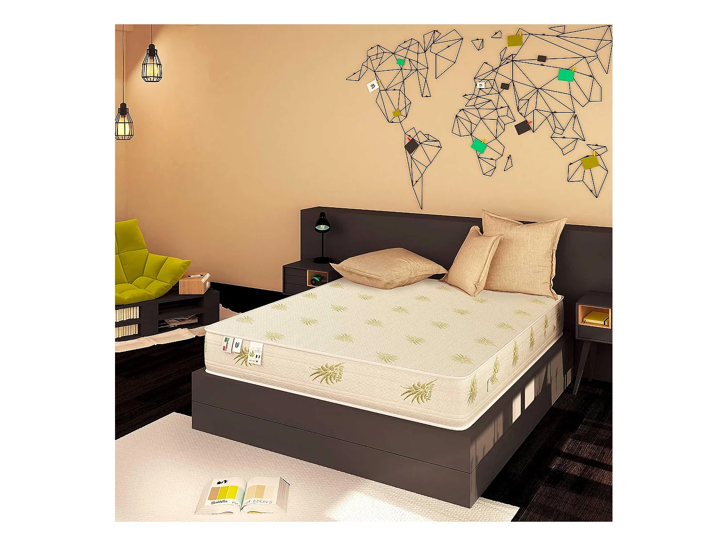 Materasso Memory 30 cm Duck Premium Plus con fodera Aloe Vera Matrimoniale misura 140x190 cm