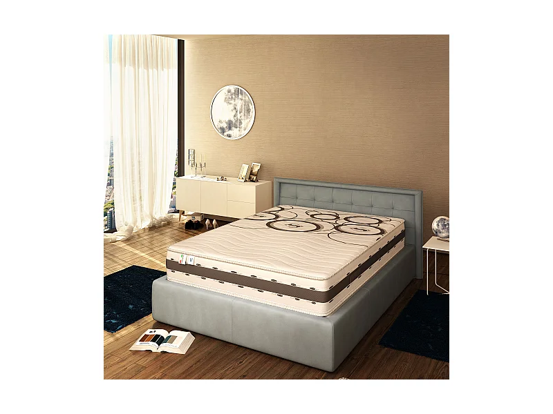 Materasso Memory Alto 20 Cm | Certificato Sanitized | Fascia Traspirante 3D | Notti d'Argento Matrimoniale KingSize 180x200 cm